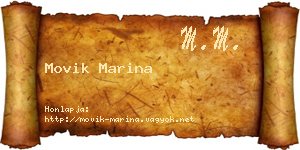 Movik Marina névjegykártya